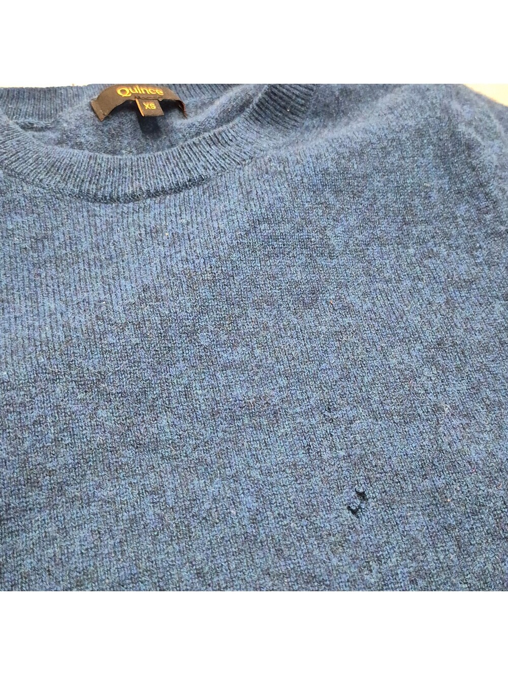 Quince Navy Blue Cashmere Top - Picture 3 of 7